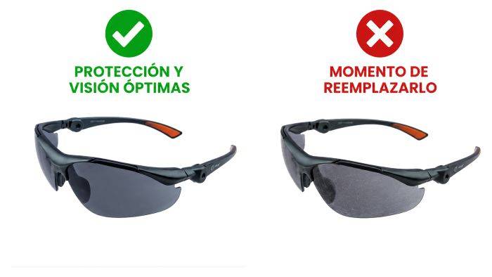 ¿Cada cuánto tiempo conviene reemplazar los anteojos de seguridad?